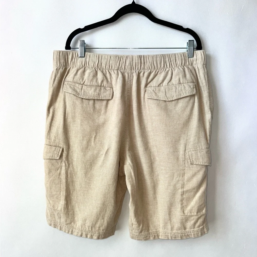 Boca Classics Island Wear Men's Cargo Shorts Tan‎ size Large pockets EUC!